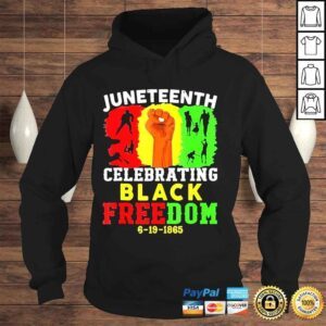 Hoodie Juneteenth celebrating black freedom june 19th 1865 retro shirt