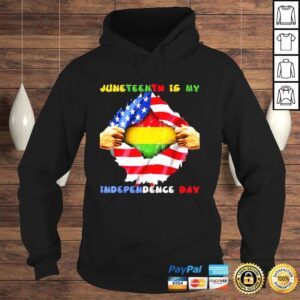 Hoodie Juneteenth is my independence day african American flag shirt