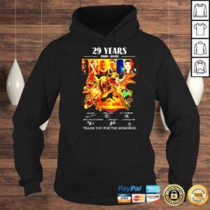 Hoodie Jurassic World Dominion 29 Years 19932023 Signatures Thank You For The Memories Shirt