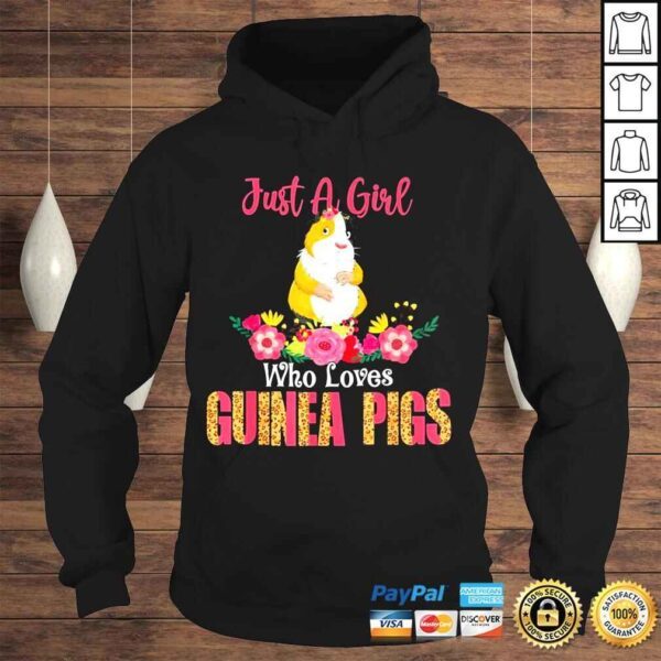 Just a girl who loves Guinea pigs florals owner lover shirt - Image 4