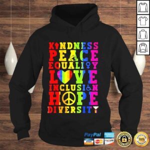 Hoodie Kindness equality love lgbtq rainbow flag gay pride month shirt