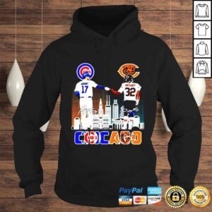 Hoodie Kris Bryant 17 Chicago Cubs David Montgomery 32 Chicago Bears Signatures shirt