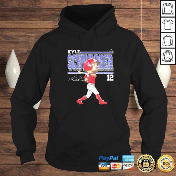 Kyle Schwarber Philadelphia Cartoon Baseball Signatures Shirt - Image 4