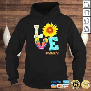 Hoodie LOVE Nene Life Flip Flops Hippie Sunflower Summer Shirt