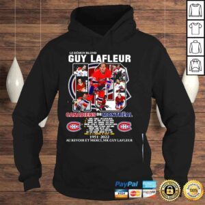 Hoodie Le Demon Blond Guy Lafleur 19 Canadiens De Montreal 19512022 au revoir et merci mr guy lafleur shirt