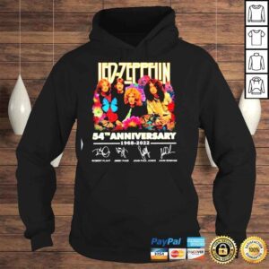 Hoodie Led Zeppelin 54th Anniversary 1968 � 2022 Members Signature Shirt