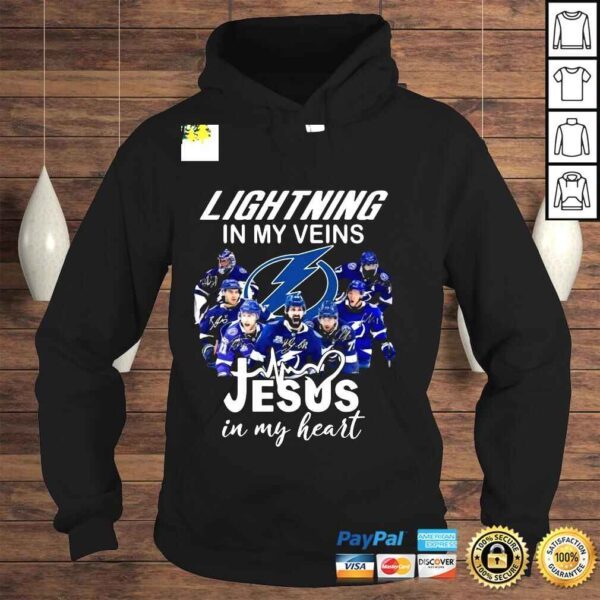 Lightning In My Veins Jesus In My Heart Shirt - Image 4