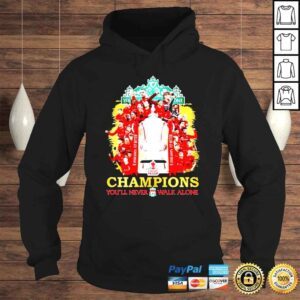 Hoodie Liverpool FC 2022 Emirales FA Cup Champions youll never walk alone shirt