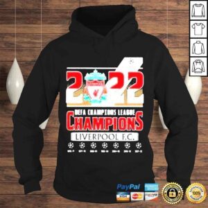 Hoodie Liverpool FC 2022 UEFA Champions League Champions Liverpool City Shirt