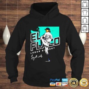 Hoodie Logan Gilbert Seattle Mariners Player Map signature shirt