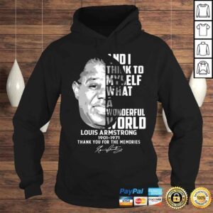 Hoodie Louis Armstrong 19011971 thank you for the memories signature shirt