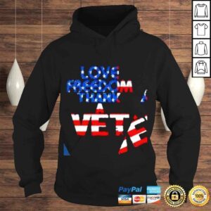 Hoodie Love Freedom thank a Vet American flag shirt