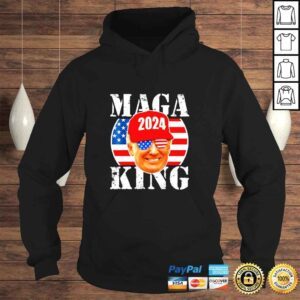 Hoodie MAGA KING 2024 Trump Republicans US Flag Anti Biden TShirt