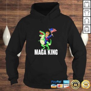 Hoodie Maga King Trump Riding Dinosaur Pro Trump TShirt