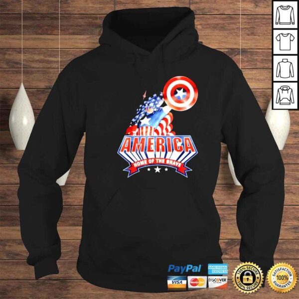 Marvel Captain America Independence day home of the brave stars shirt - Image 4