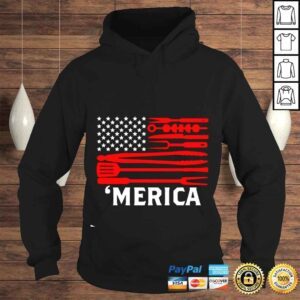 Hoodie Merica BBQ Flag shirt