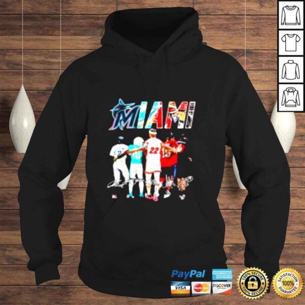 Miami sport teams best players signatures shirt - Image 4