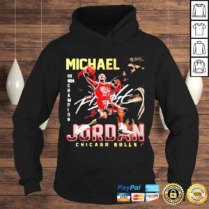 Hoodie Michael Jordan Chicago Bulls 6x NBA Champions signature shirt