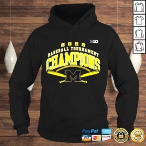 Hoodie Michigan Wolverines 2022 Baseball Tournament Champions B1G Shirt