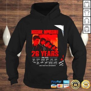 Hoodie Mission Impossible 26 years 1996 2022 signatures thank you for the memories shirt