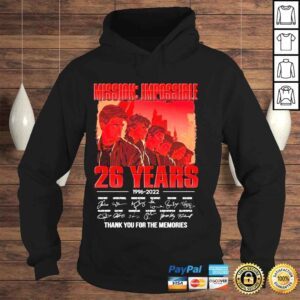 Hoodie Mission impossible 26 years 1996 2022 thank you for the memories shirt