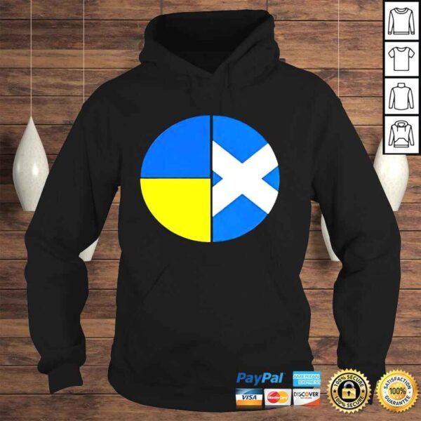 Mixed Genes Two Flag Pie Chart Scottish & Ukrainian Shirt - Image 4