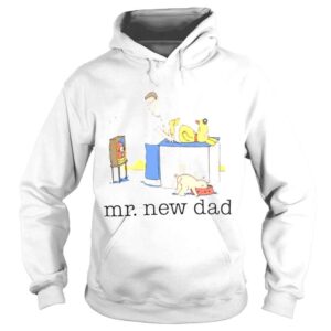 Hoodie Mr New Dad Diaper Dog Tee Shirt