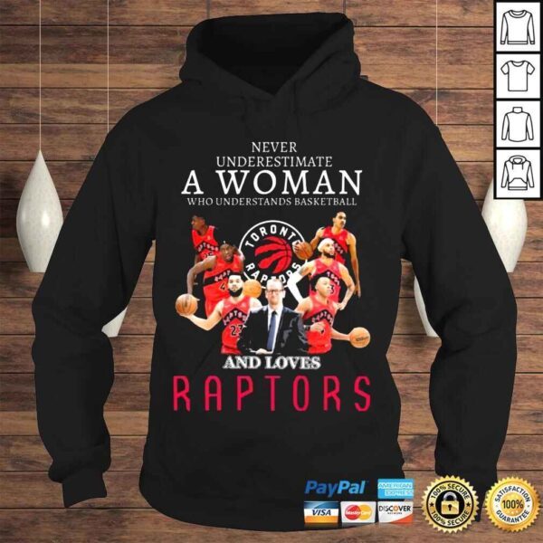 Never underestimate a Woman who understands Basketball and loves Toronto Raptor Shirt - Image 4