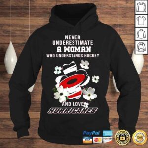 Hoodie Never underestimate a Woman who understands Hockey and loves Carolina Hurricanes Shirt