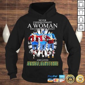 Hoodie Never underestimate a Woman who understands hockey and love Avalanche Makar and Landeskog and MacKinnon signatures shirt