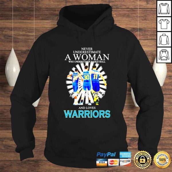 Never underestimate a woman who understands baseball Draymond Green and Stephen Curry and Klay Thompson and loves Warriors signatures shirt - Image 4