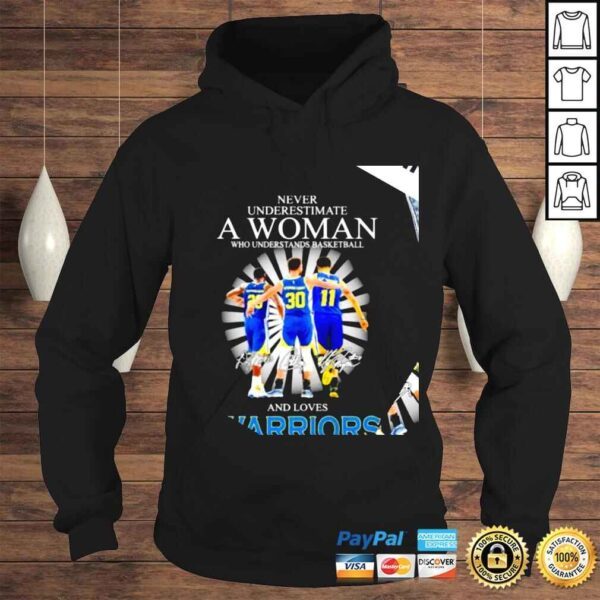 Never underestimate a woman who understands basketball and loves Golden State Warriors 2022 signatures shirt - Image 4