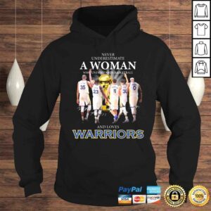 Hoodie Never underestimate a woman who understands basketball and loves Warriors Durant Green Thompson Curry signatures shirt