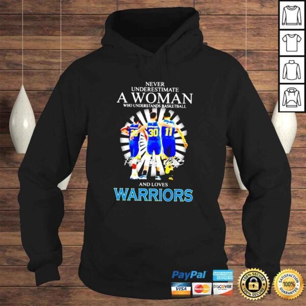 Never underestimate a woman who understands basketball and loves Warriors signatures shirt - Image 4