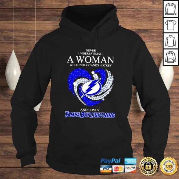 Never underestimate a woman who understands hockey and loves Tampa Bay Lightning shirt - Image 4