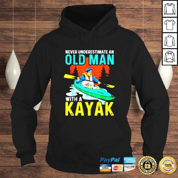 Never underestimate an old man with a Kayak and was born in august shirt - Image 4