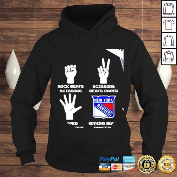 New York Rangers Rock beats scissors scissors beats paper paper beats rock nothing beats Rangers shirt - Image 4