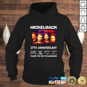 Hoodie Nickelback 27th anniversary 19952022 thank you for the memories signatures shirt