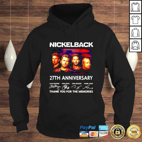 Nickelback 27th anniversary 19952022 thank you for the memories signatures shirt - Image 4