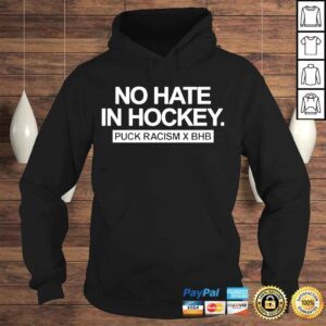 Hoodie No hate in hockey puck racism x bhb 2022 shirt