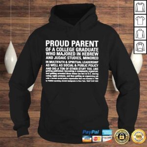 Hoodie Noa proud parent of a college graduate who majored in hebrew shirt