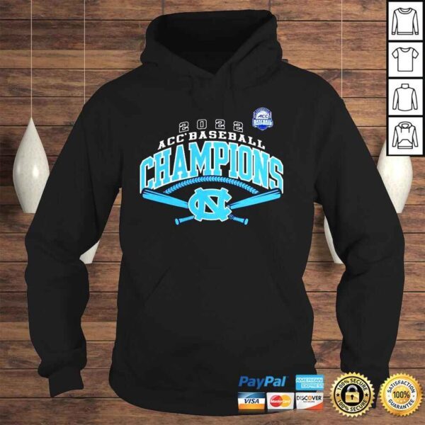 North Carolina Tar Heels 2022 ACC Baseball Conference Tournament Champions Tshirt - Image 4