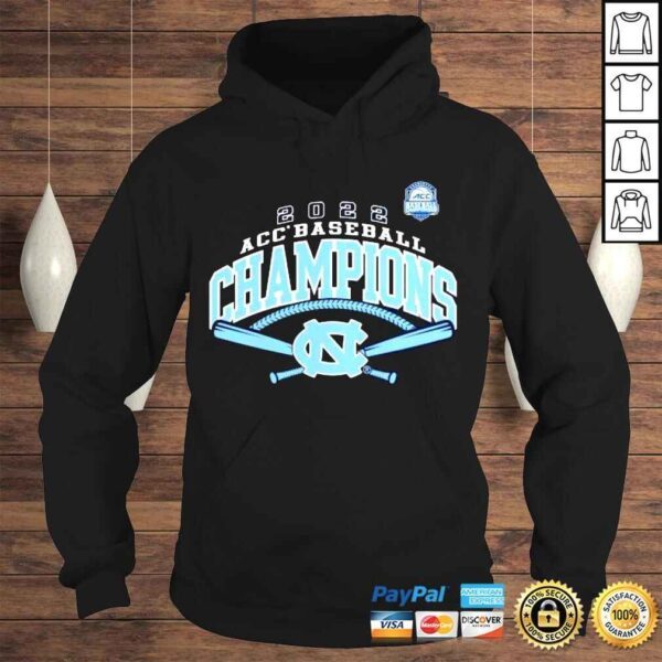 North Carolina Tar Heels Charlotte Acc 2022 Baseball Champions shirt - Image 4