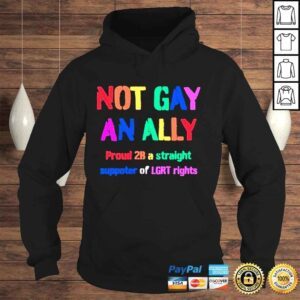 Hoodie Not gay an ally proud 2b a straight supporter of lgrt rights shirt