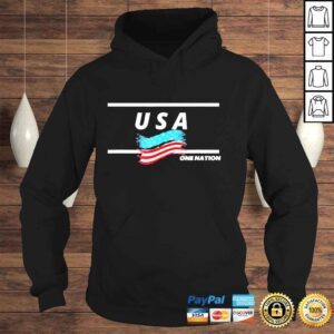 Hoodie One Nation USA Flag 4th July Shirt