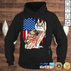 Hoodie Owl America flag shirt