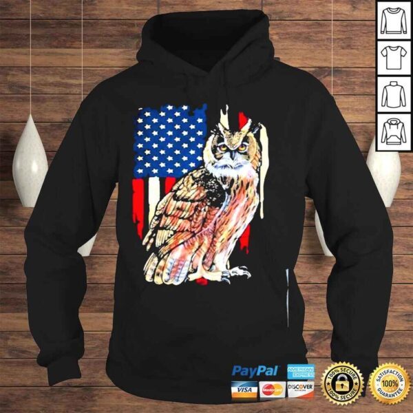 Owl America flag shirt - Image 4