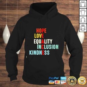 Hoodie Peace Hope Love Equality Inclusion Kindness vintage s BlackWomen