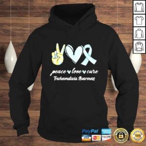 Hoodie Peace love cure tracheomalacia awareness shirt