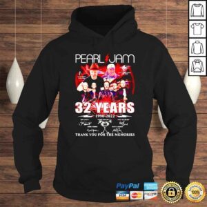 Hoodie Pearl Jam 32 years 1990 2022 thank you for the memories shirt